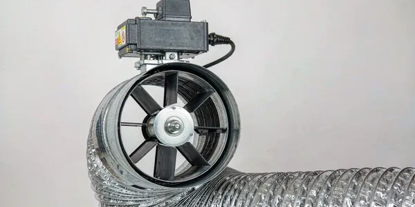 Round spiral duct zone damper with electric actuator