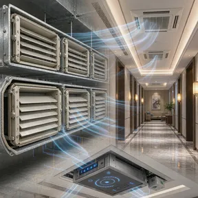 Deiiang zone dampers in a modern hotel ventilation system