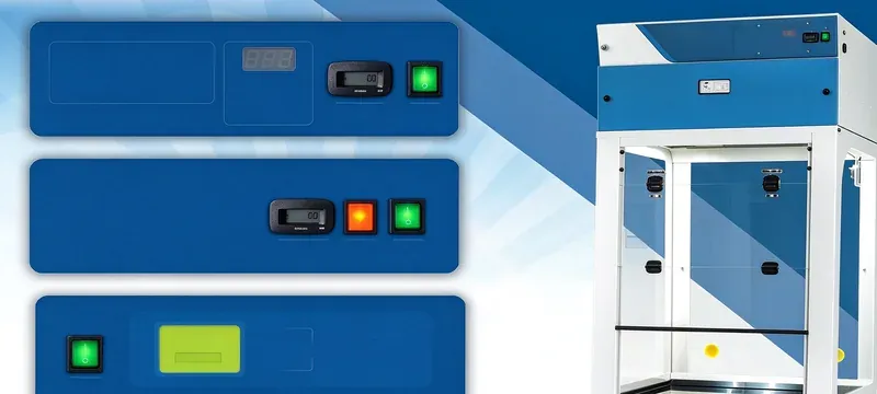 Fume hood airflow alarm monitor panel Fume hood airflow alarm monitor panel