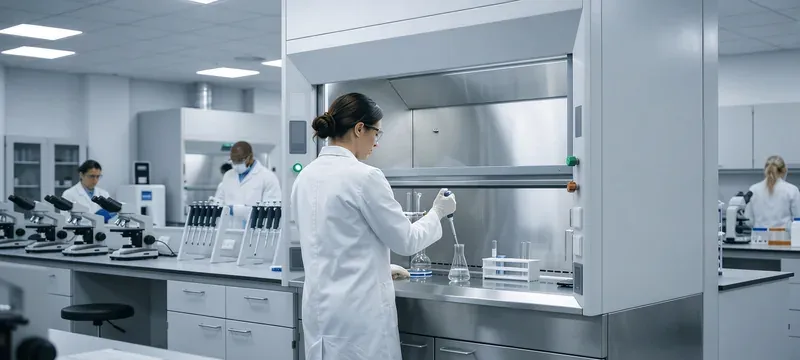 Preparing laboratory fume hood before operation Preparing laboratory fume hood before operation