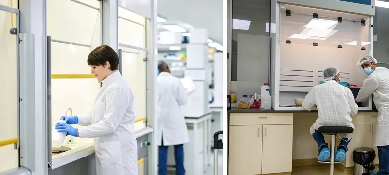 Sample protection fume hood clean work