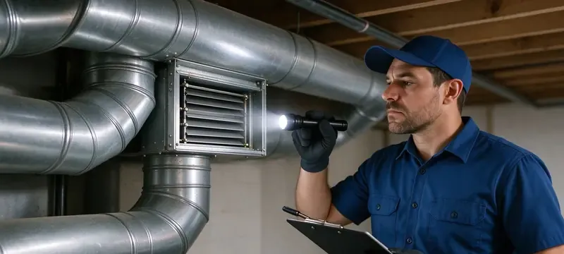HVAC duct damper site inspection technician HVAC duct damper site inspection technician