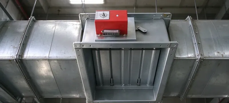 Volume control damper installed in duct