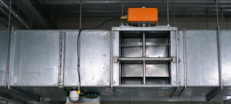 Fire smoke combination damper installation in duct