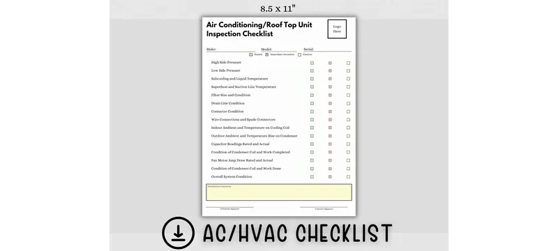 Damper specification procurement checklist