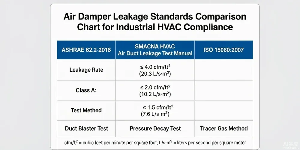 Damper type duty and leakage comparison Damper type duty and leakage comparison