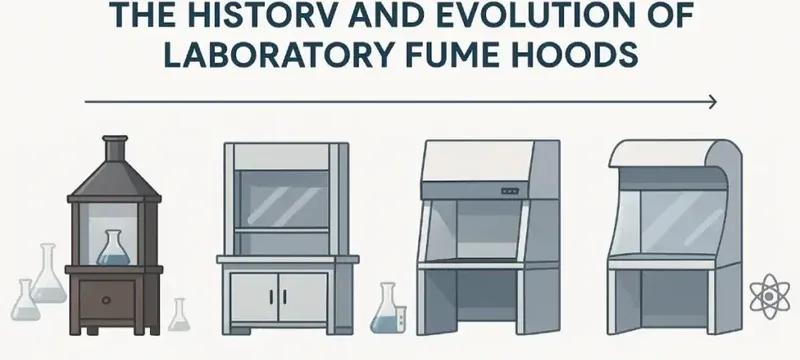 Timeline of laboratory fume hood evolution from early 1900s to modern design Timeline of laboratory fume hood evolution from early 1900s to modern design