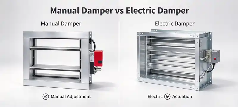 Manual vs Motorised- HVAC Damper Types by Operation Manual vs Motorised- HVAC Damper Types by Operation