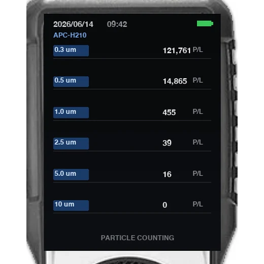 APC-H210 display and record keeping