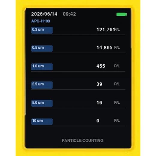 APC-H100 display and record keeping