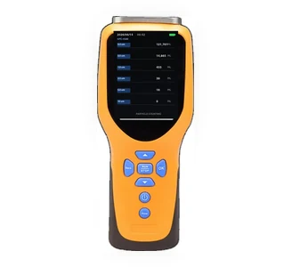 Deiiang APC-H240 touchscreen handheld particle counter, front view
