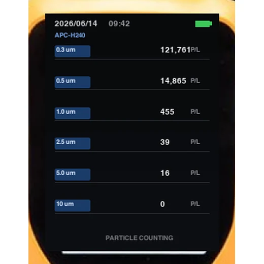 APC-H240 display and record keeping